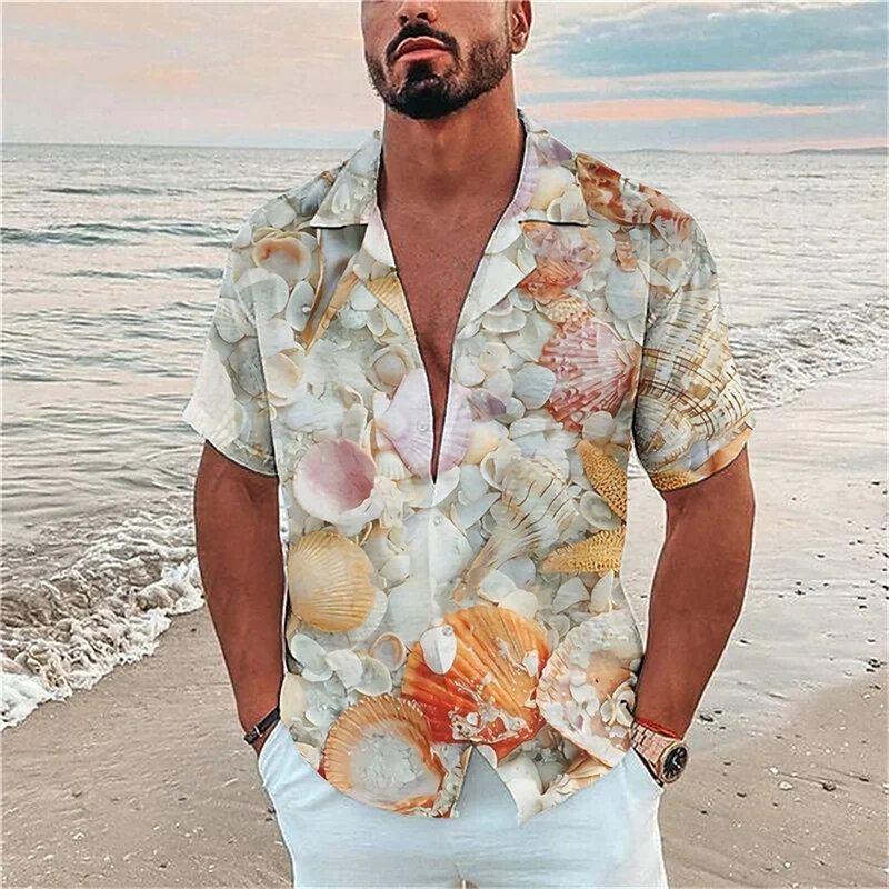 الصيف الرجال هاواي شاطئ قميص للرجل الركض الرياضة الشارع الشهير بلوزة غير رسمية قمة الموضة ثلاثية الأبعاد طباعة الملابس كبيرة الحجم