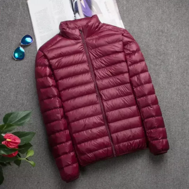Nowa marka jesienno-zimowa lekka kurtka puchowa męska moda z kapturem krótki ultracienkie lekkie młodzieżowe kurtki puchowe z wąski płaszcz 2022