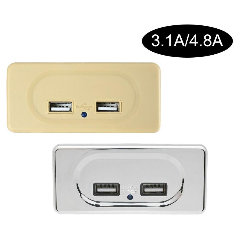 Dual USB Charger Socket USB Outlet Panel for Car Boat USB Devices