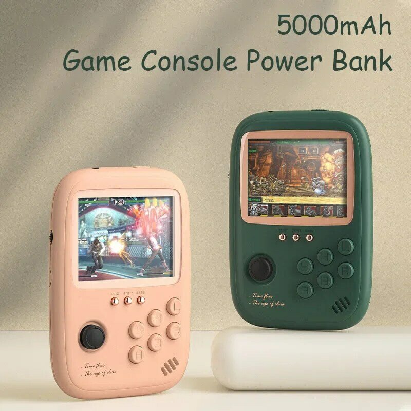 Powerbanks 5000 MAh Wysokiej jakości przenośna konsola do gier Szybkie ładowanie Mobilny akumulator Power Bank z przewodem na prezenty Gorąca sprzedaż
