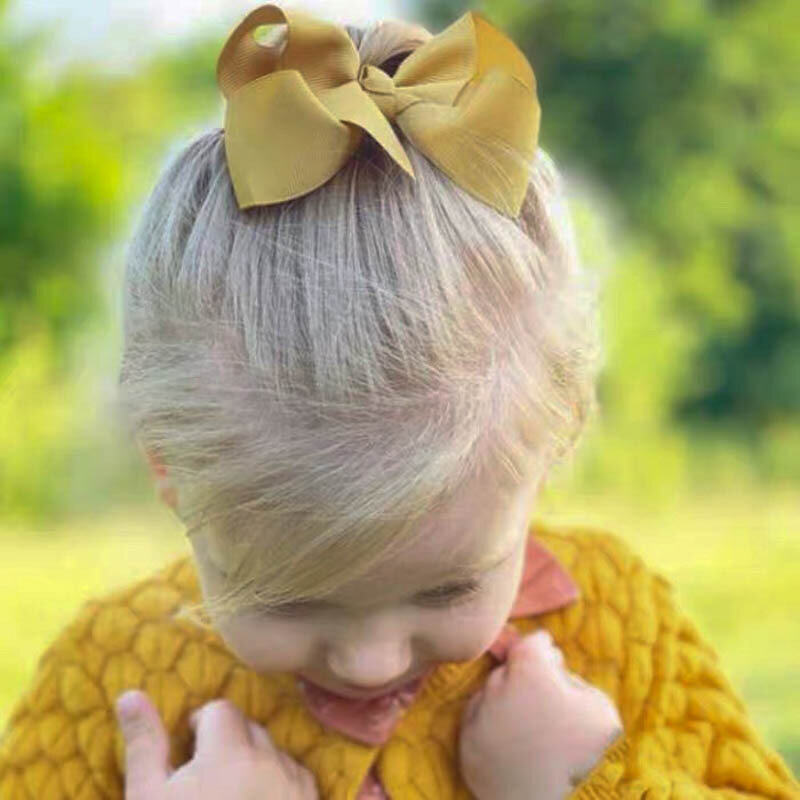 Fita sólida arco hairpin para crianças acessórios de cabelo combinar roupas bebê headwear clipe de cabelo fita bowknot clipe dinamarca hairbow