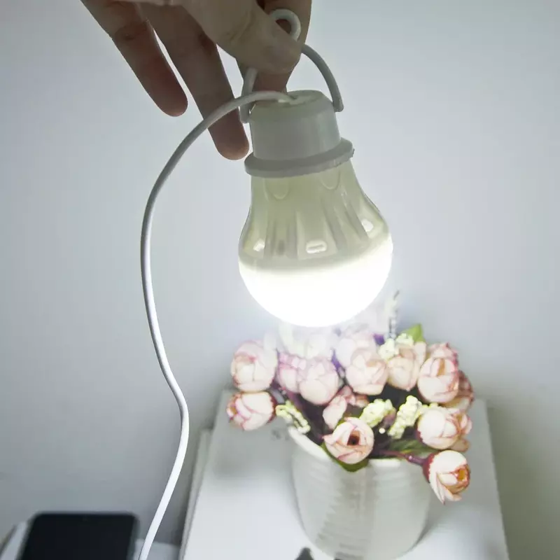 Przenośna lampka nocne czytanie LED z lampką kempingową USB lampki do czytania Mini lampka LED żarówki ledowe światła awaryjne lampy namiotowe
