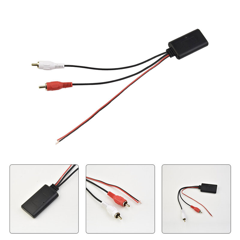 Car Bluetooth Receiver Module Interior Parts Vehicles 23cm 2RCA interface AUX-in Adapter Audio For phone Music