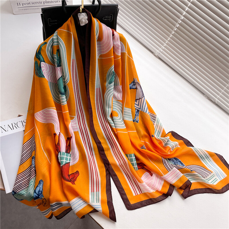 Floral Print Baumwolle Leinen Schal für Frauen Luxus Winter Warm Pashmina Schal Wrap 180*90cm Große Strand Stolen bufanda Hijab 2022