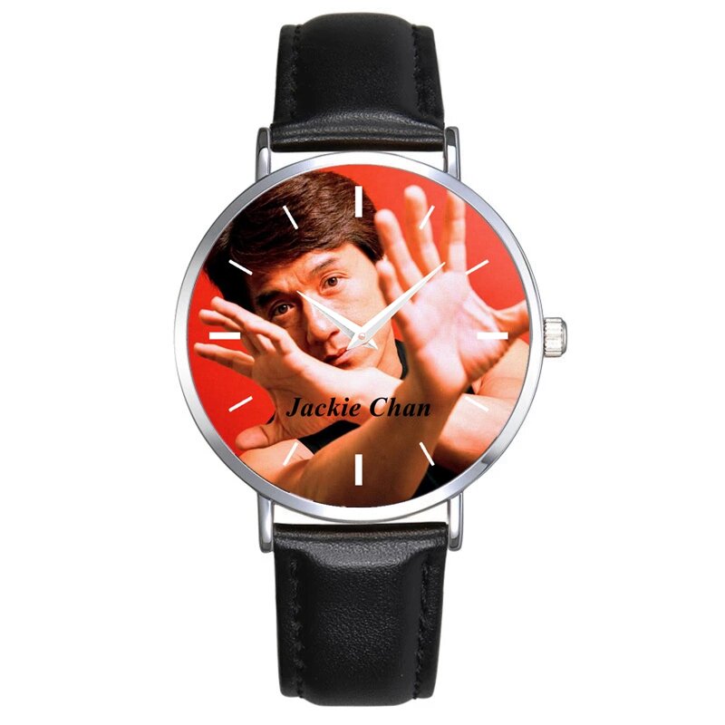 Nowy wentylator zegarek kwarcowy Kung Fu sławna spersonalizowany prezent mody Jackie Chan