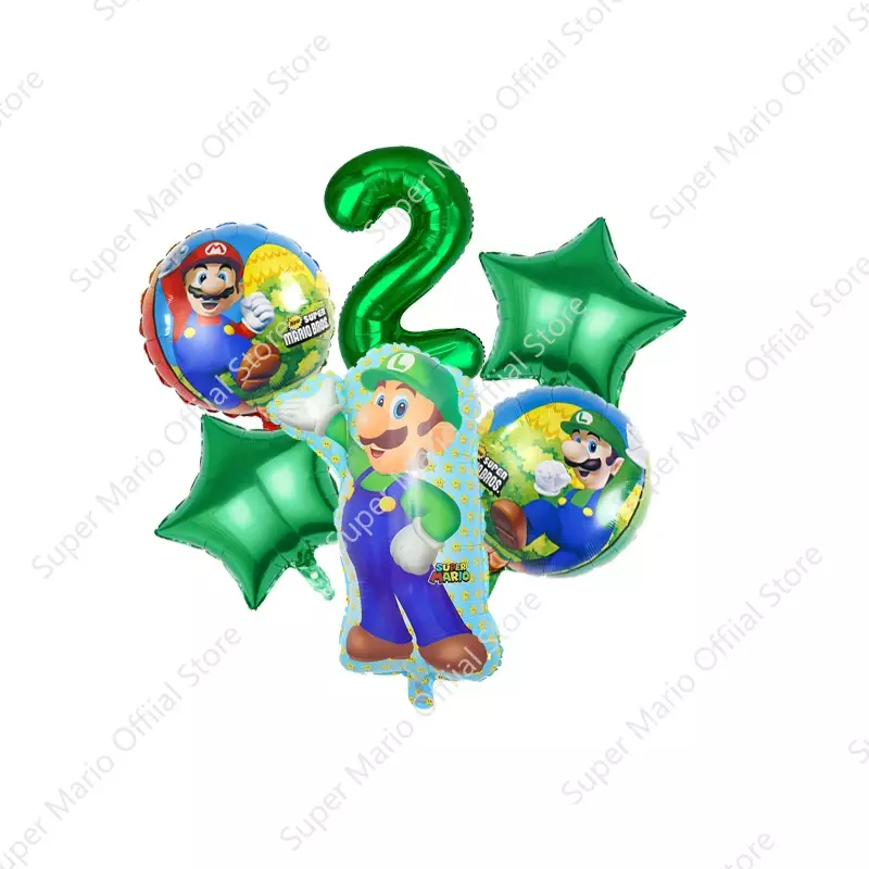Super Mario Bros Foil Balloon Set Birthday Party Decoration Supplies Cartoon Anime Theme for Wedding Celebrate Christmas Gifts