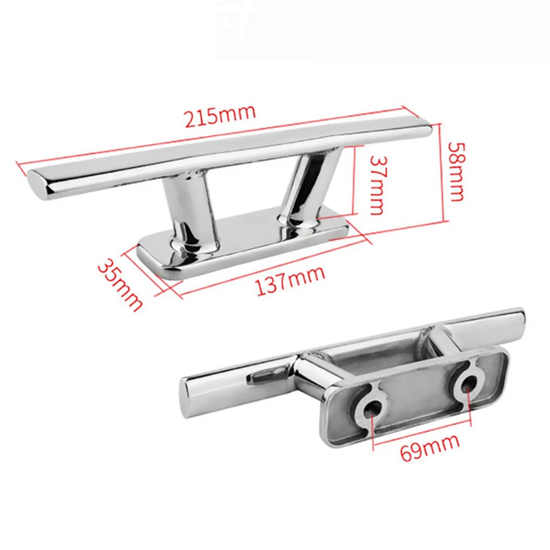 Marine Stainless Steel Mooring Cleat Dock Cleat Fit for Marine Boat Yacht Accessories,2PCS,8