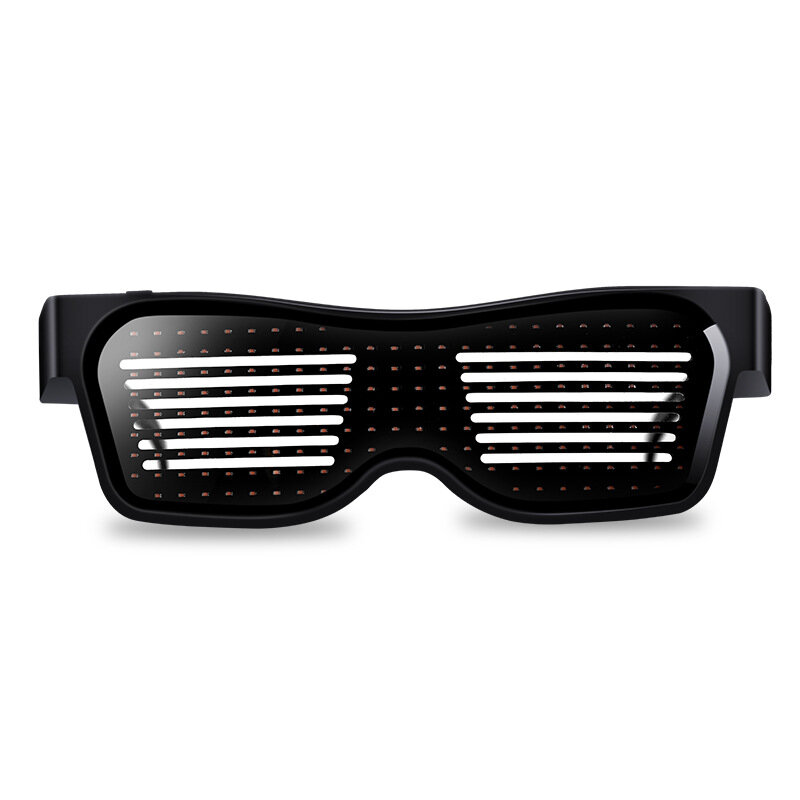 แว่นตา LED ควบคุมด้วยแอปแว่นตาไฟพิกเซล LED แสดงสีแบบอัจฉริยะพร้อมแสงสำหรับงานปาร์ตี้