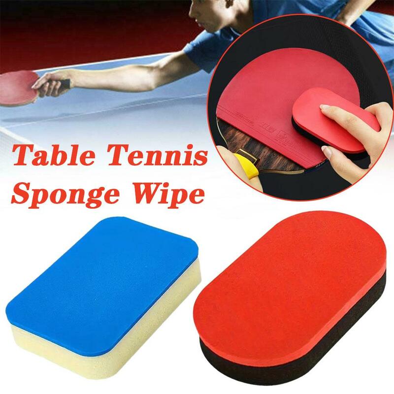 Tênis de mesa Racquet Rubber Cleaning Agent, Slagging Wiping Cotton Sponge, Vermelho Macio Preto Alto Não e Densidade, R M9z4