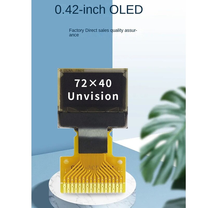 Pantalla OLED de 0,42 pulgadas, módulo LCD utilizable de 16 Pines, chip de control, placa de pantalla OLED, 72x40