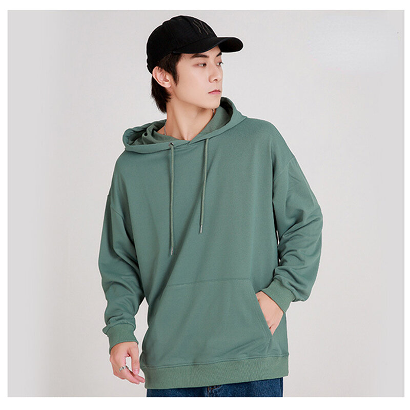 MRMT 2024Brand New 260g Loose Shoulder Hooded Sweater Printed Solid Color Pullover Long Sleeve Can Be Worn By Both Men And Women
