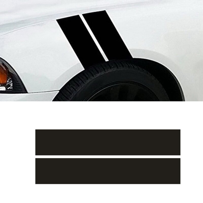 4 buah strip reflektif kap mesin mobil ban mobil sisi malam stiker reflektif hiasan mobil stiker Decal dekoratif
