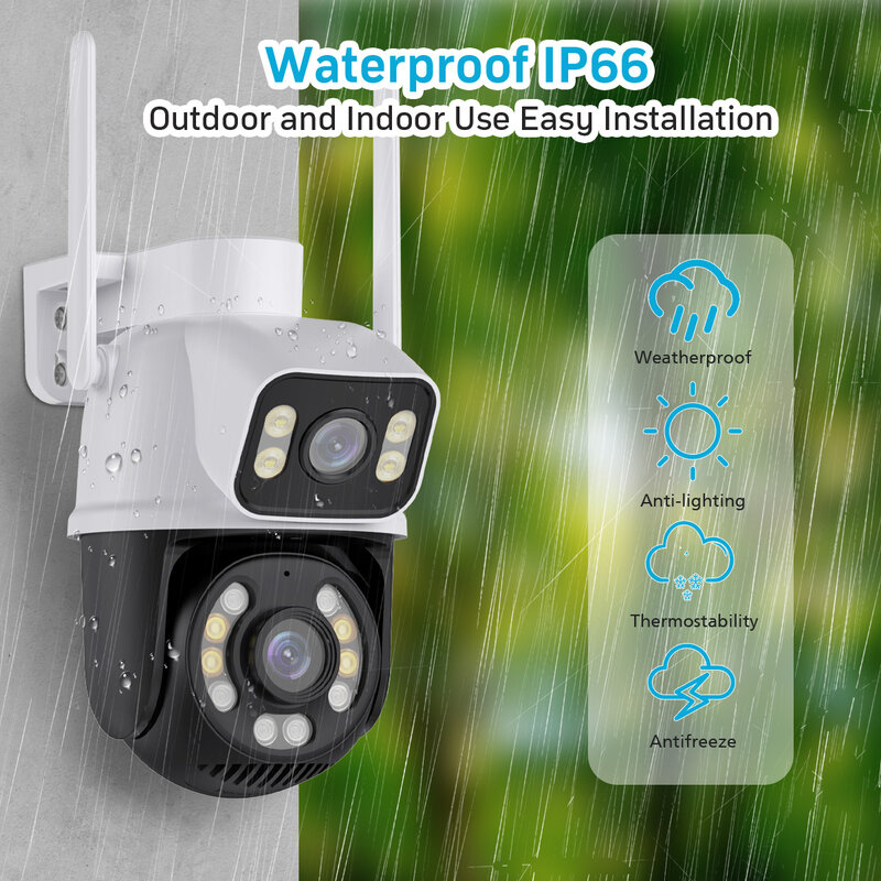 LLSEE, icsee, 4K 8MP, 5X zoom wireless outdoor CCTV camera WIFI, IP security camera, night vision, two-way call, mobile tracking