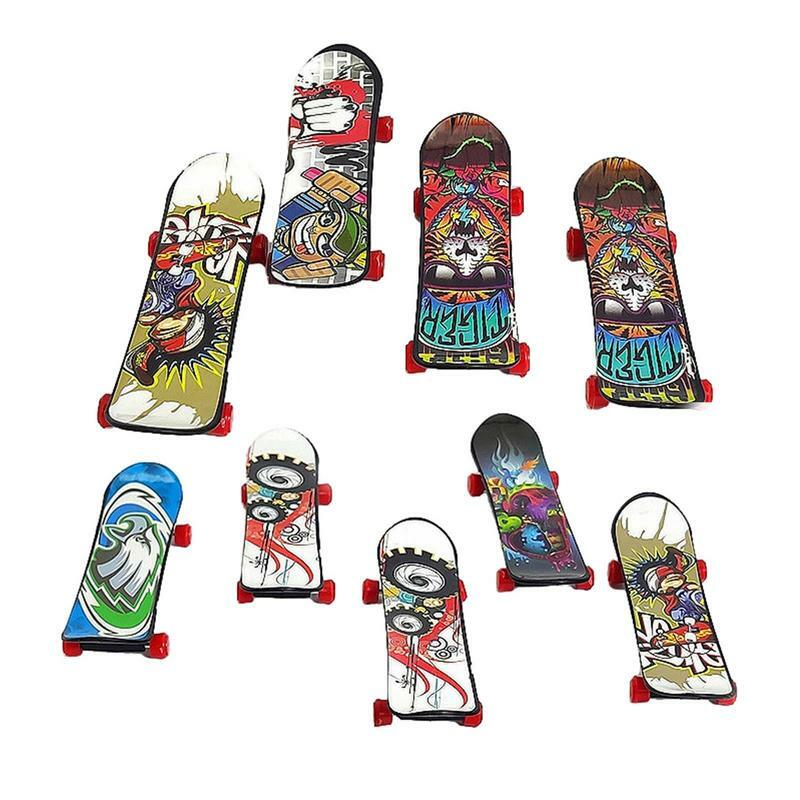 Mini Finger Skateboard Toys, Fingerboards legais e elegantes, grande presente de aniversário e festa para adolescente adulto, padrão aleatório