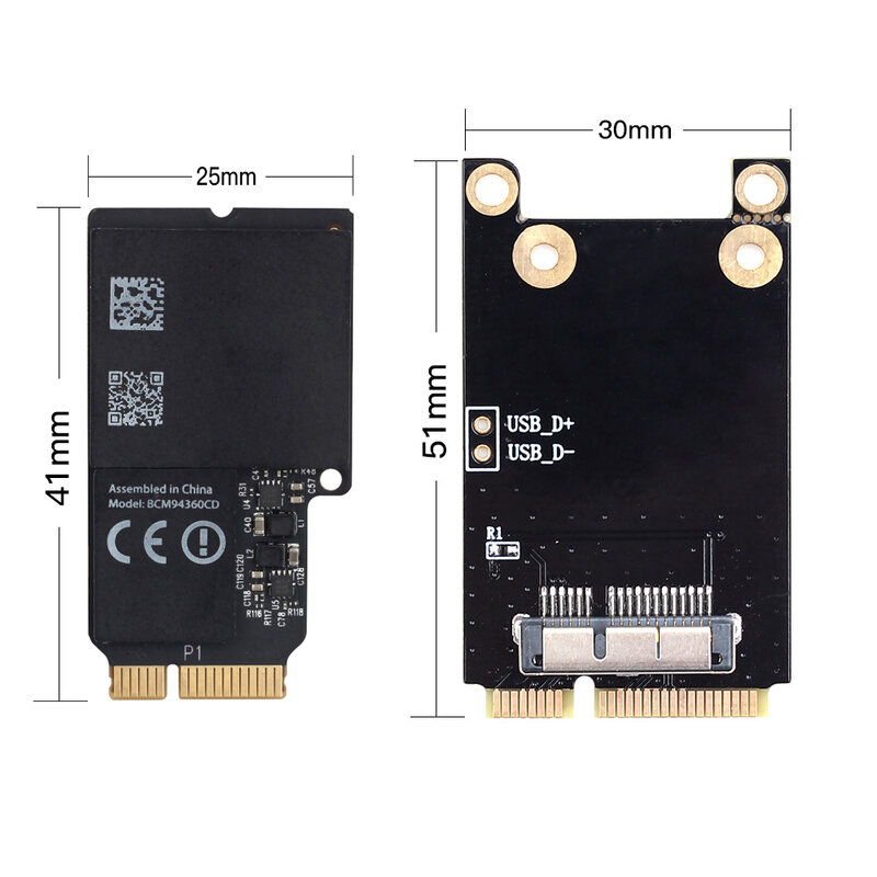 1750Mbps Dual Band 2.4G/5GHz BCM94360CD 802.11AC Bluetooth-compatible4.0 PCIe Kartu Nirkabel untuk MacOS Airdrop Handoff Hackin_right