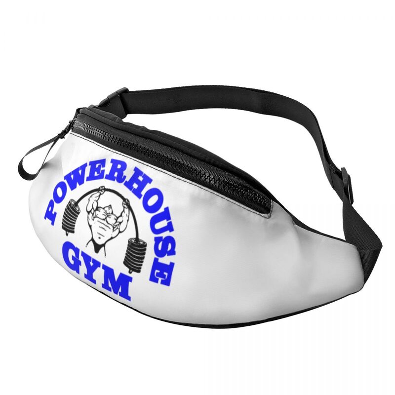 Personalized Powerhouse Gym Fanny Pack for Women Fashion Bodybuilding Fitness Crossbody Waist Bag Traveling Phone Money Pouch