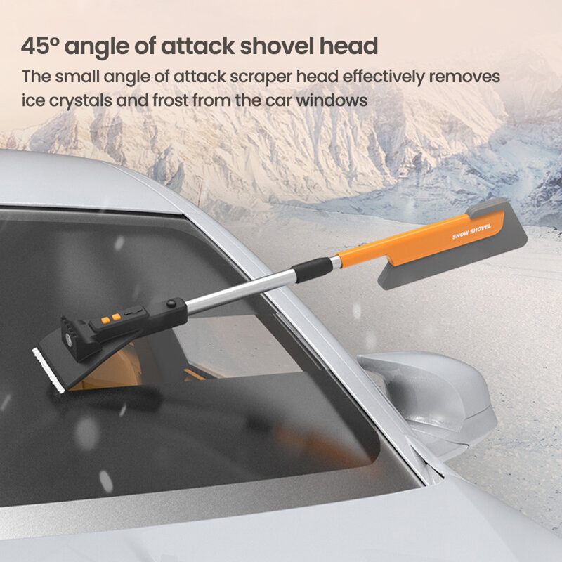 Pala de nieve multifuncional para coche, arado de nieve con iluminación Led, cepillo de descongelación de vidrio, pala de nieve para coche, camión, Rv