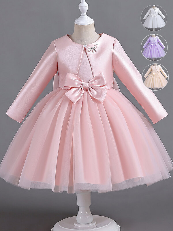 Prinzessin Kleid Mädchen neues Sommerkleid Kleid zweiteilige Blumen mädchen Festival Leistung kleines Mädchen