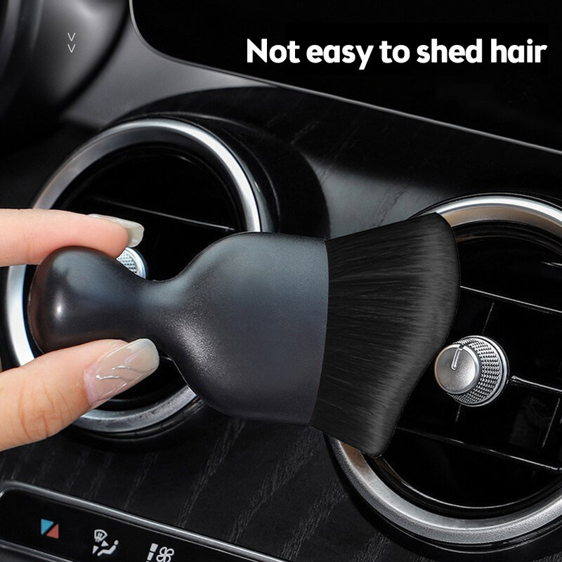 Car Interior Cleaning Brush Center Console Clean Tool Air Outlet Cleaning Soft Brush with Shell Car Crevice Dust Removal Brush