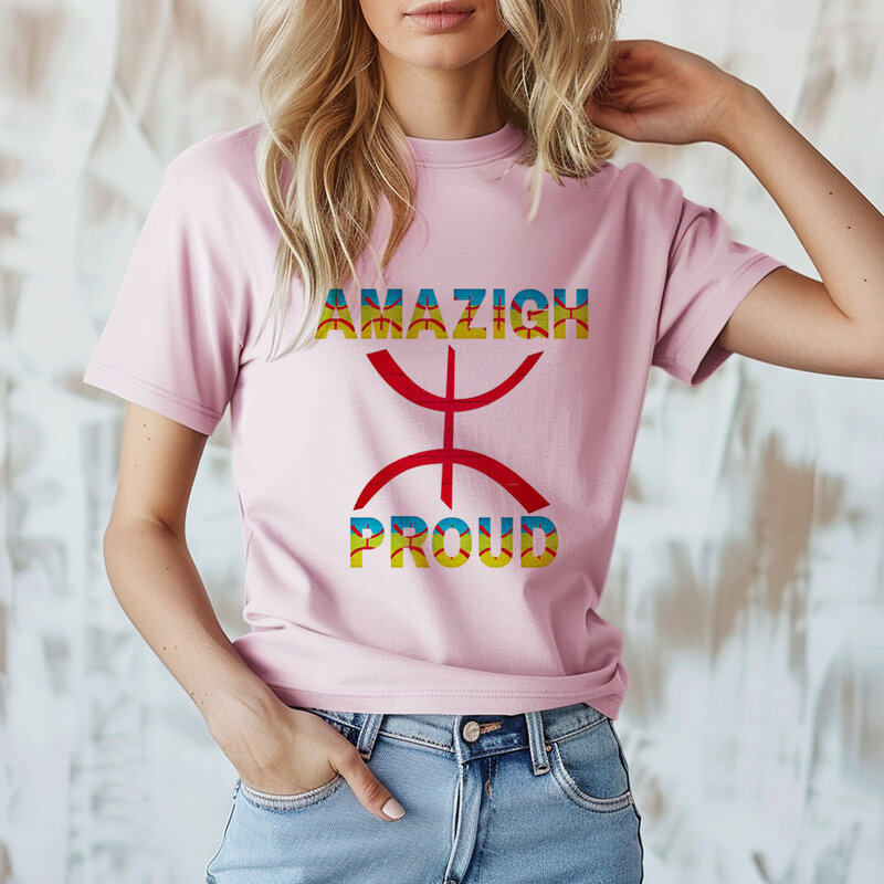 T-shirty Amazigh męskie komiczne topowe męskie markowe ubrania