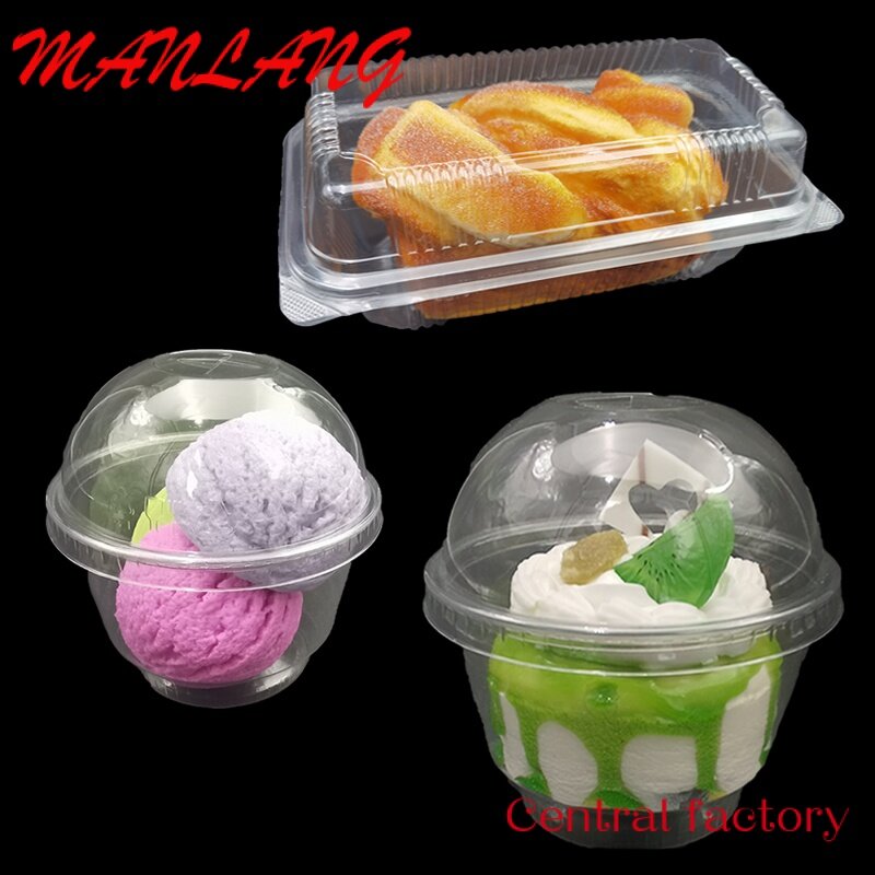 Récipient alimentaire en plastique transparent, emballage pour strass et desserts, poulet