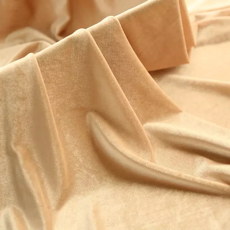 Tecido de veludo macio liso brilhante, engrossado pelo medidor para toalha de mesa, capas de sofá, vestidos de cortina, pano liso, cortina, costura DIY