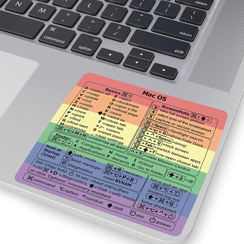 New Shortcut Key Sticker For 13-16" MacBook Pro 13 /Air 13 Windows Word Excel Decal Shortcuts Sticker For Mac OS System