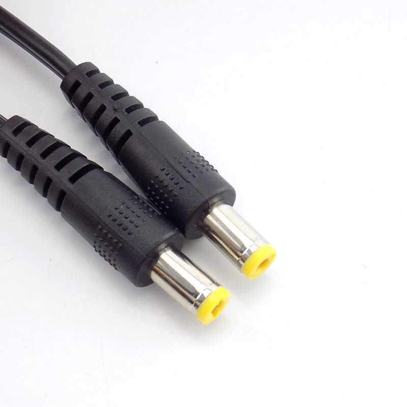 Cable de alimentación de CC de 30cm, cables de extensión macho a macho, adaptador de conector CCTV, enchufe de 5,5x2,1mm