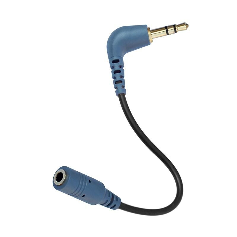 Cable TRRS hembra a TRS macho de 3,5mm, adaptador en ángulo de 90 grados para micrófono, Micro micrófonos tipo videómico