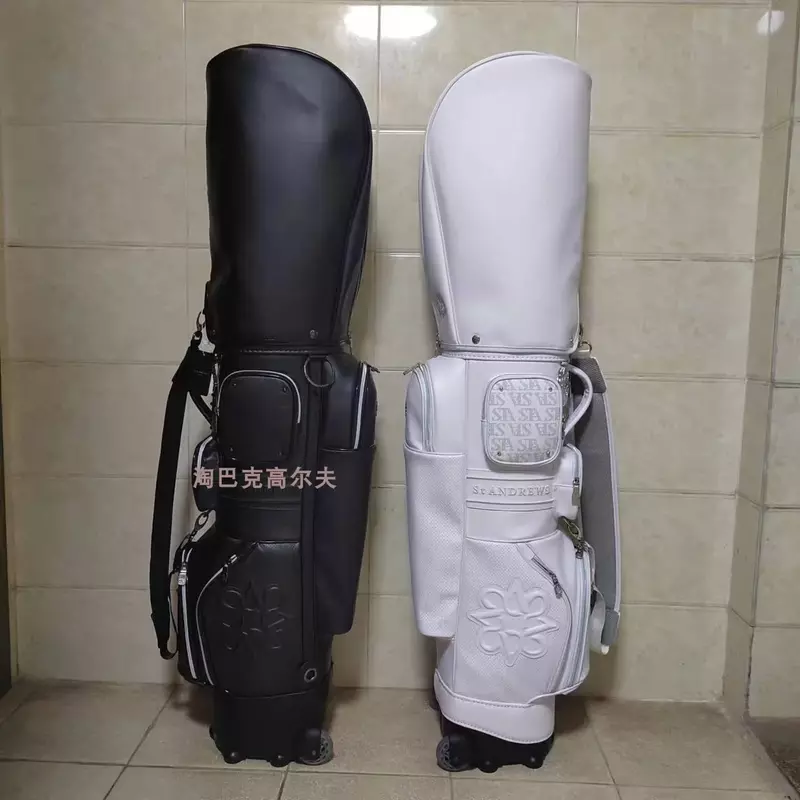 24 New Golf Bag Pull Rod Roller Caddy Bag Men and Women Pu Golf Standard Bag 골프백