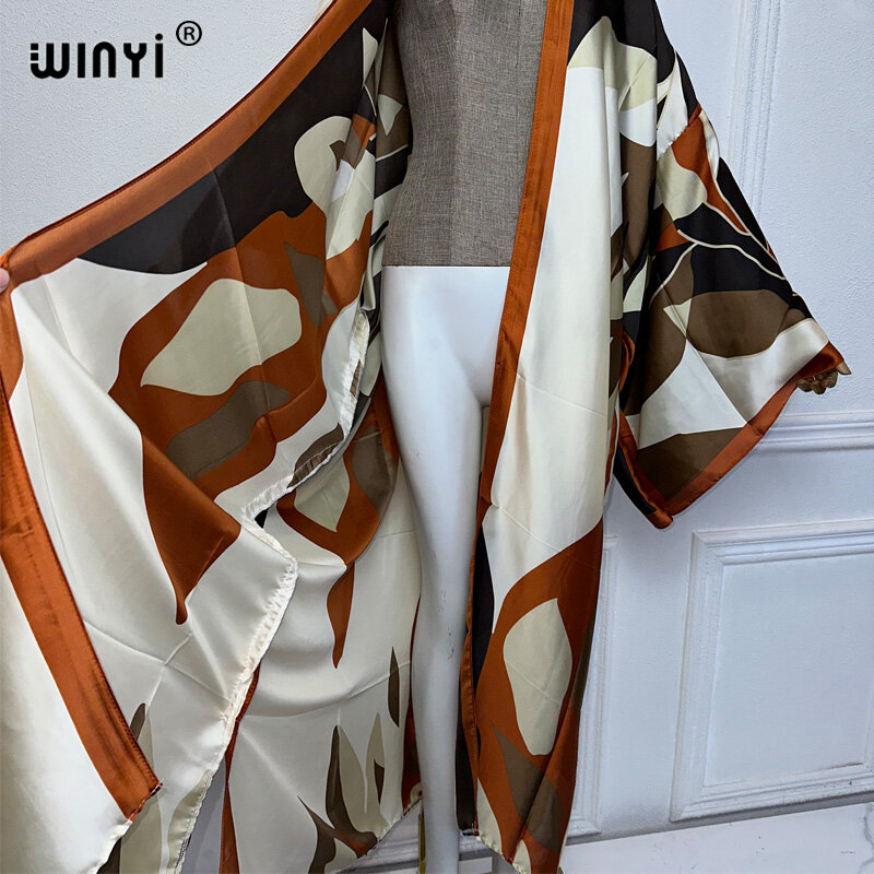 WINYI-kimono africano de verano para mujer, ropa de playa, maxivestido de blogueros, cárdigan recomendado, encubrimiento de playa, abaya, dubai, lujo