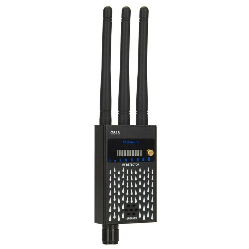 Detector de cámara inalámbrica, Detector de señal RF de rango completo, rastreador GSM, detección Anti-Candida mejorada, tres antenas de 1,2 GHz y 2,4 GHz
