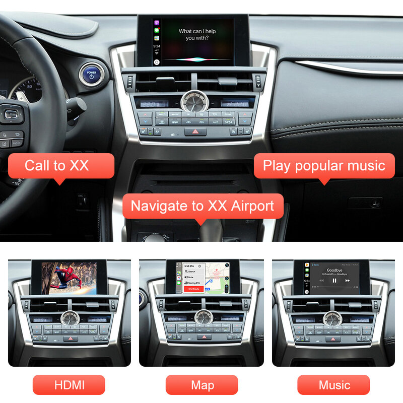 اللاسلكية أبل CarPlay أندرويد السيارات فك ل لكزس RX 2016-2019 ، مع ميرورلينك AirPlay كاميرا خلفية HDMI سيارة اللعب وظائف