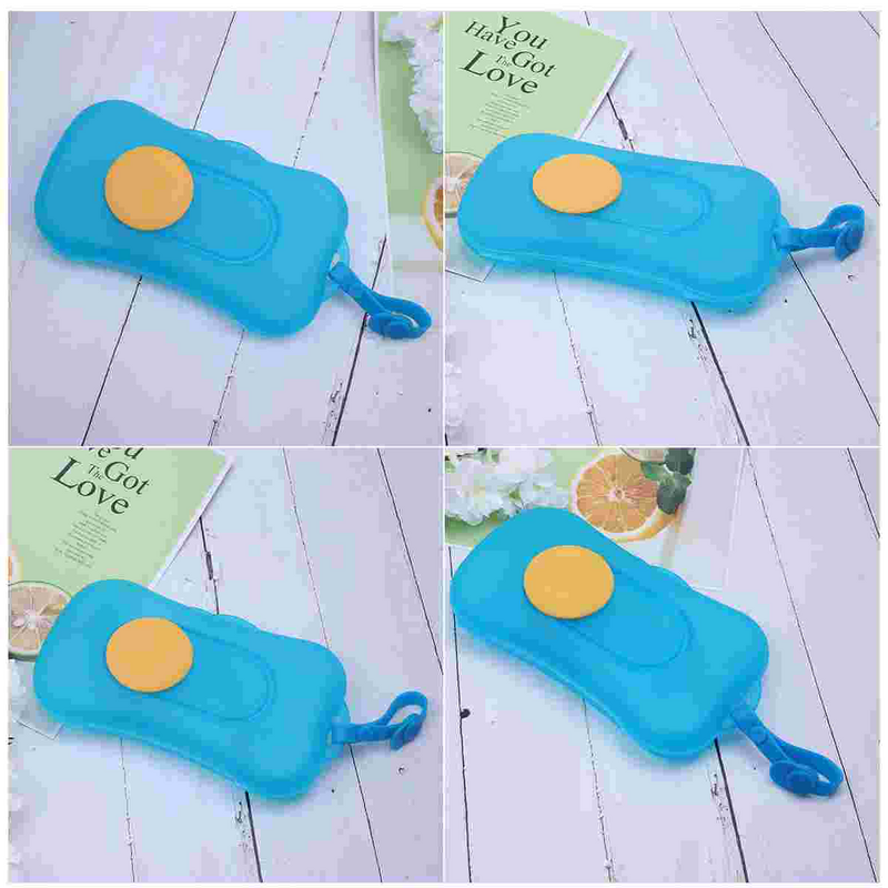 Delicate Convenient Portable Outdoor Baby Wipes Box Wipes Case for storage Use Blue