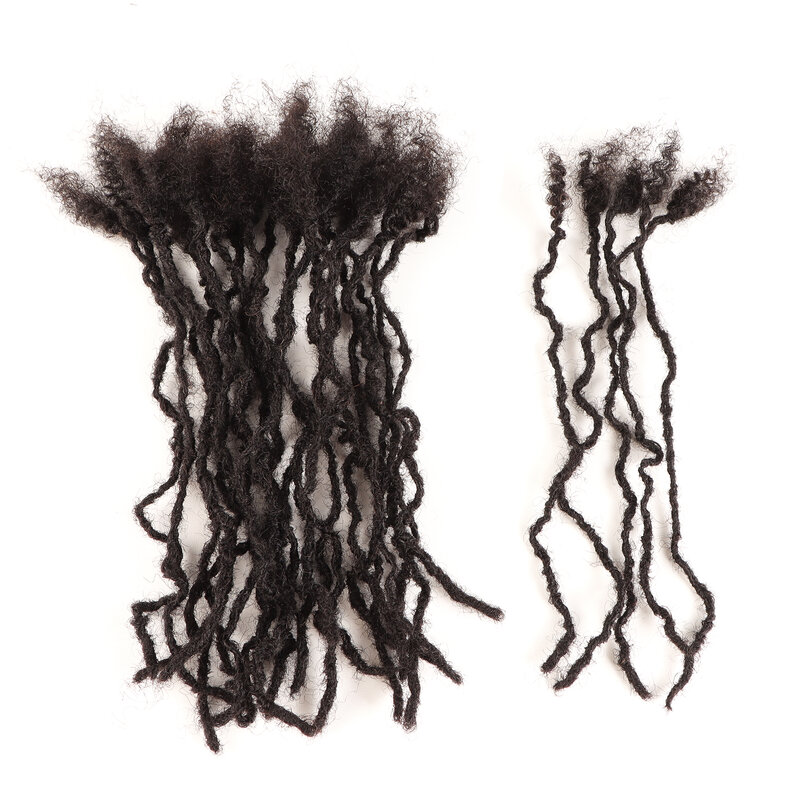 Locs-extensiones de rastas de cabello humano para hombres y mujeres, de diámetro 0,3, cabello humano Real hecho a mano, Loc