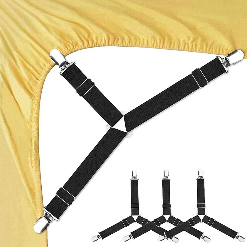 4 pz/set elastico lenzuolo pinze chiusura a cintura lenzuolo clip coprimaterasso coperte supporto divano fissaggio organizzare gadget