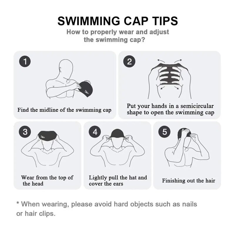 Gorro de natación impermeable de silicona para hombres, mujeres y niños, gorro de piscina de pelo largo con Protector de oreja, equipo de buceo