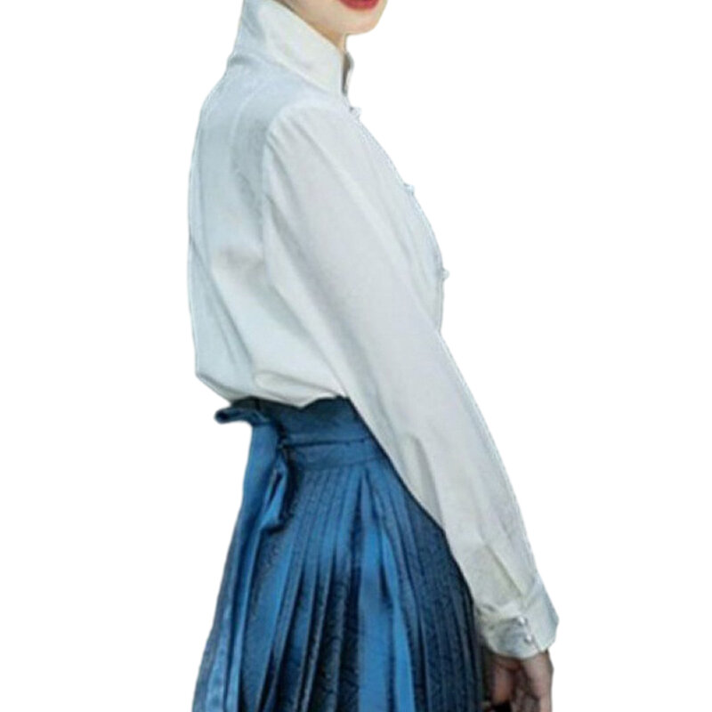 Falda elegante con cara de caballo, cintura ajustable Hanfu mejorada, estilo chino, con cordones, estilo nacional, Jacquard Retro