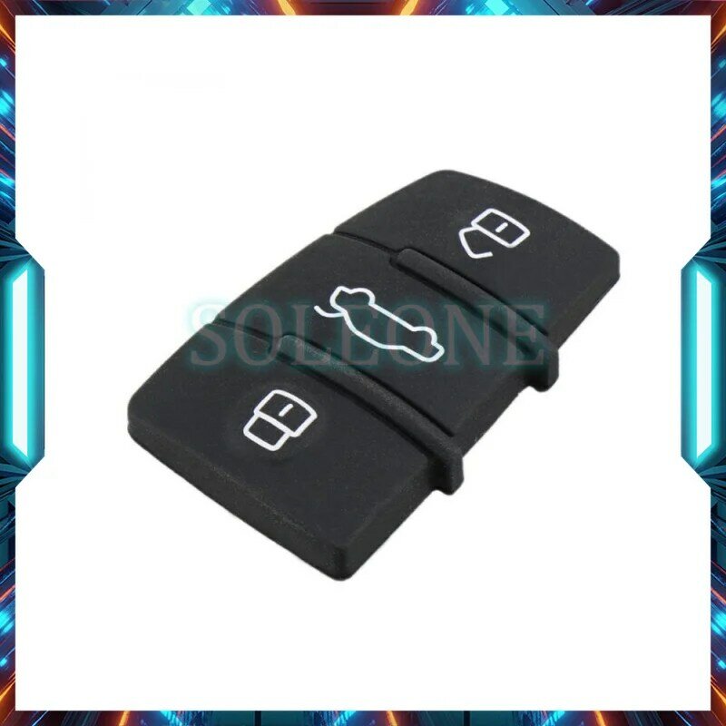 Резиновая накладка на 3 кнопки дистанционного управления для автомобильного ключа для Audi A3 A4 A6 Q5 Q7