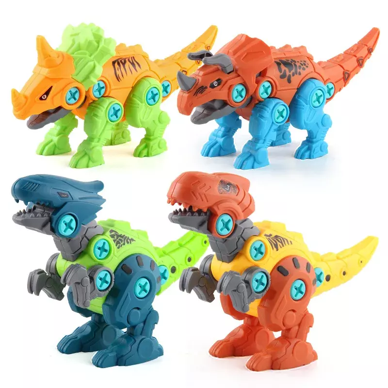 Nowe puzzle zmontowany model tyranozaura Fit transformacja dinozaur robot zabawka dla dzieci dinozaury zabawki prezent