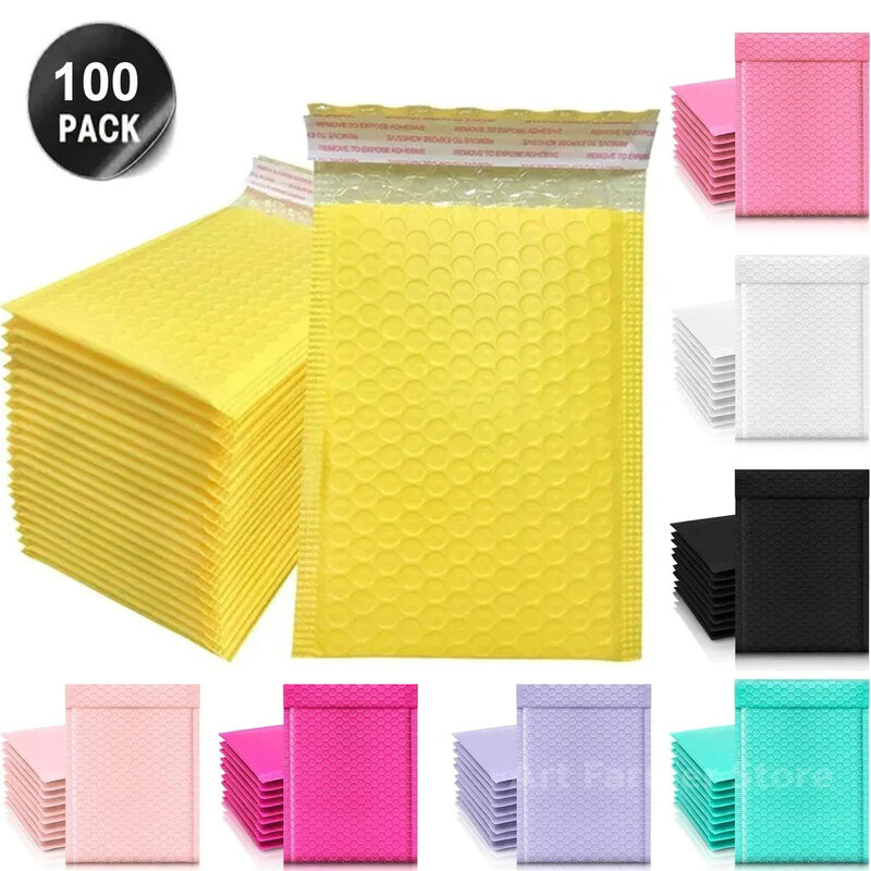 100Pcs/Pack Envelopes Shipping Packages Small Business Packaging Supplies Bubble Mailer Packing Bag Envelope Sending Package Bag