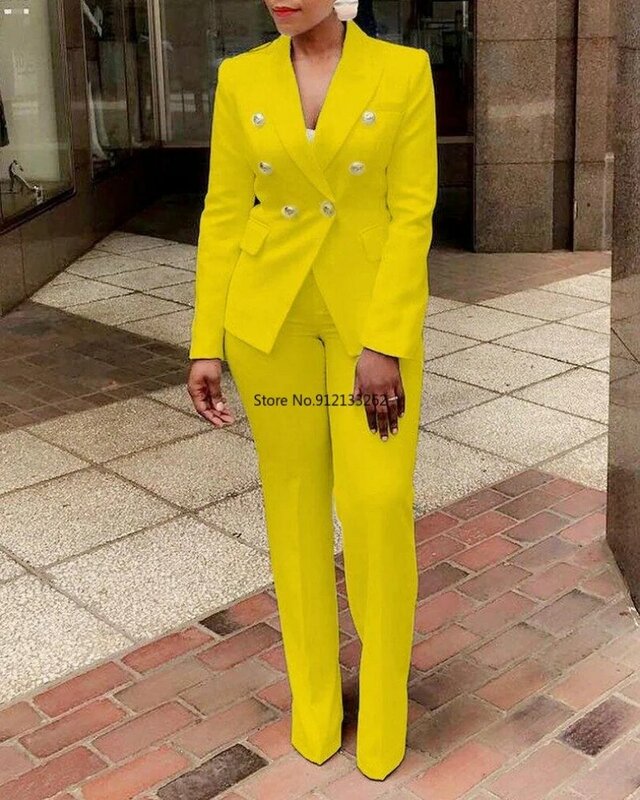 Vestiti africani per le donne primavera autunno donne africane manica lunga scollo a v poliestere giallo bianco blu due pezzi set Top + pantalone