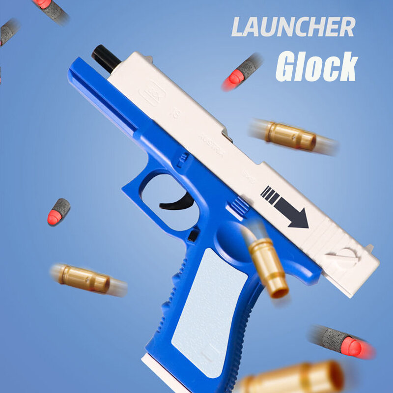 Pistola de juguete G17 con Clip, accesorio de lanzamiento de concha, Águila del desierto, munición