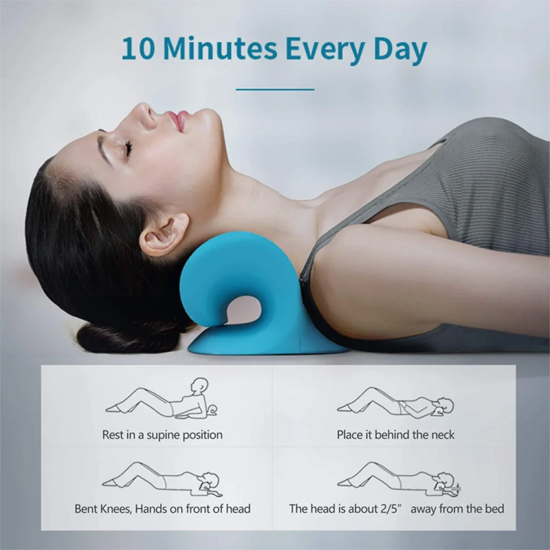 Cervical Neck Shoulder Stretcher Massage Pillow Traction Device Muscle Relaxation Relieve  Pain Cervical Spine Correction