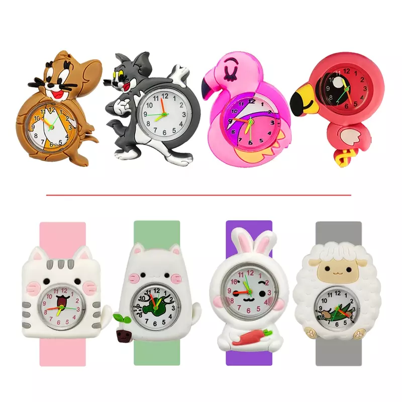 Wholesale High Quality Kids Watches Clock Cartoon Dinosaur Pony Toy Children Watch Clasp Circle Baby Boys Girls Watch Xmas Gift
