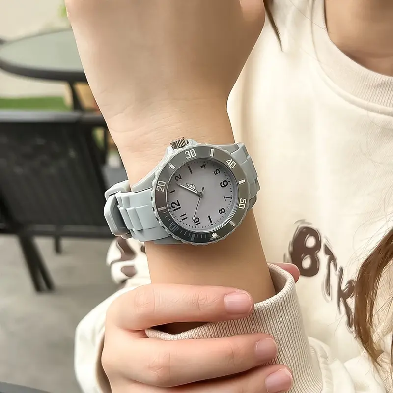 Moda relógios casuais silicone senhora relógio de quartzo estudante feminino clássico do vintage relógio eletrônico estudante casal relógios de pulso
