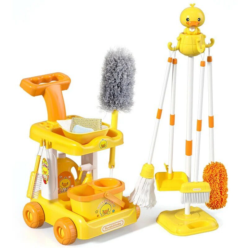 Nowe dzieci zestaw narzędzi do czyszczenia symulacji zabawki edukacyjne dla dzieci dom zabaw Mini miotła Mop szufelka udawaj zagraj w zamiatacz zestaw zabawek