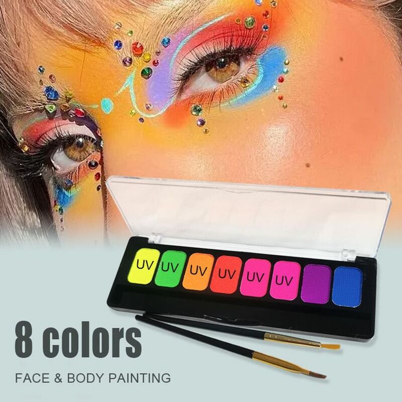Pigment de peinture de maquillage pour le visage, peinture à l'huile, art corporel, eye-liner, mode, nouveau, ensemble de 8 documents
