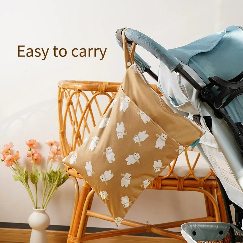 아기 가방 오거나이저 유럽 스타일 기저귀 보관 가방, 내구성 방수 휴대용 기저귀 보관 가방, 아기 야외 캐디