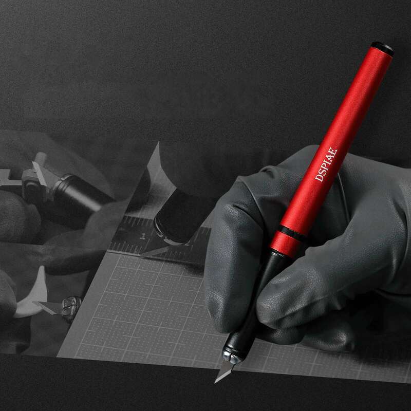 DSPIAE Dk-1 coltello a penna in lega di alluminio con lama affilata da 21 pezzi con lama affilata da 41 pezzi 12*12*147mm rosso